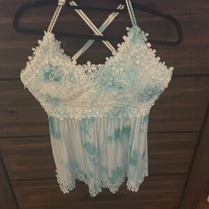 White Birch babydoll tank top